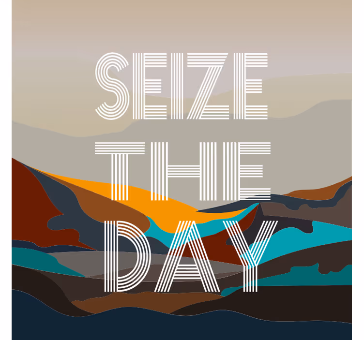 Roller blind office carpe diem - TenStickers