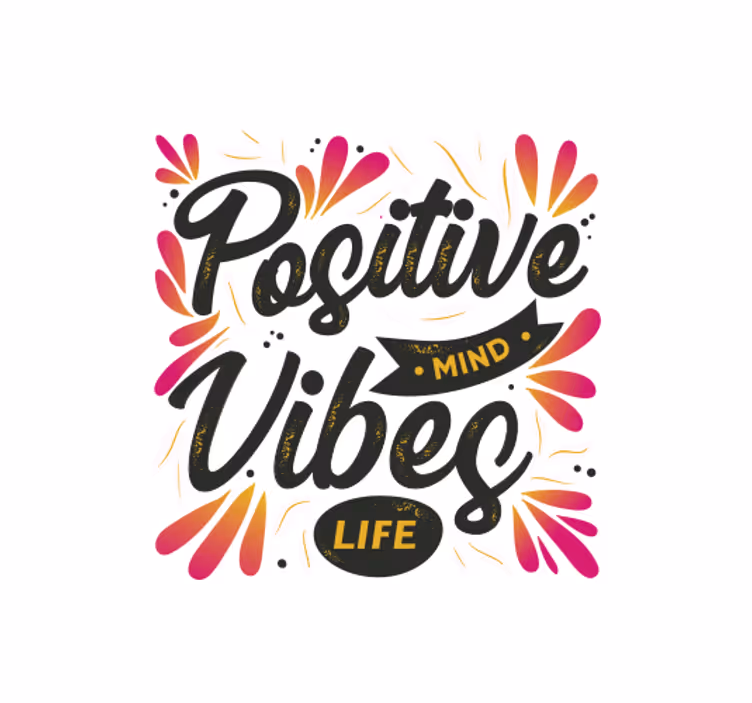 Roller blind office positive mind positive vibes - TenStickers