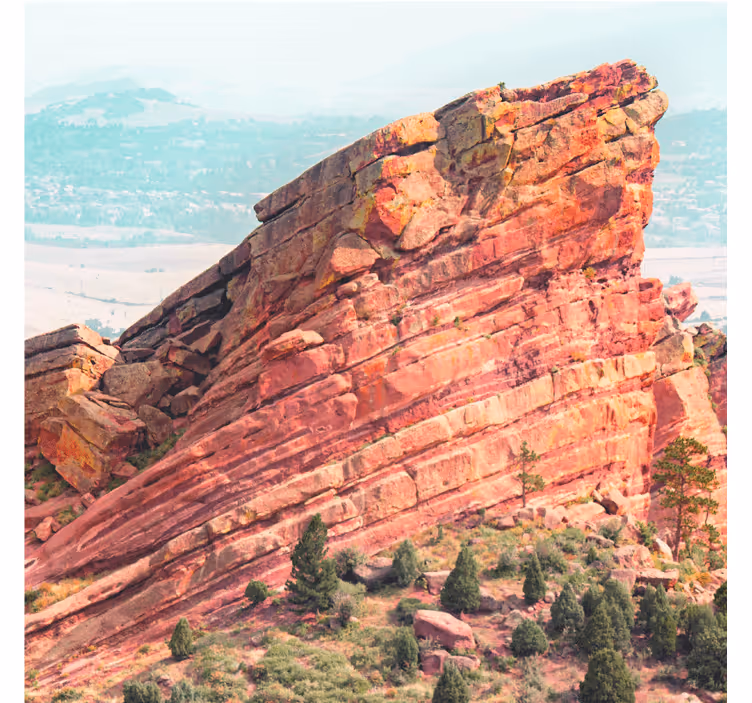 Roller blind office rock formation aesthetic print - TenStickers