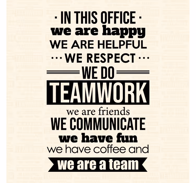 Roller blind office inspirational work sayings - TenStickers