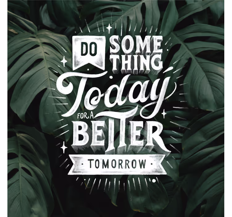 Inspirational calligraphy quotes for roller blind office - TenStickers