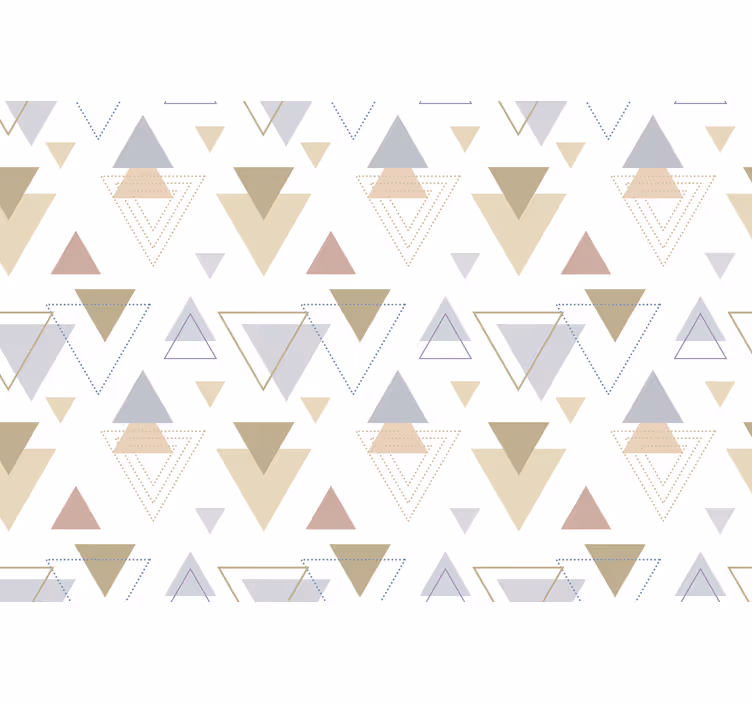 Geometric blue and yellow nordic style roller blind office - TenStickers