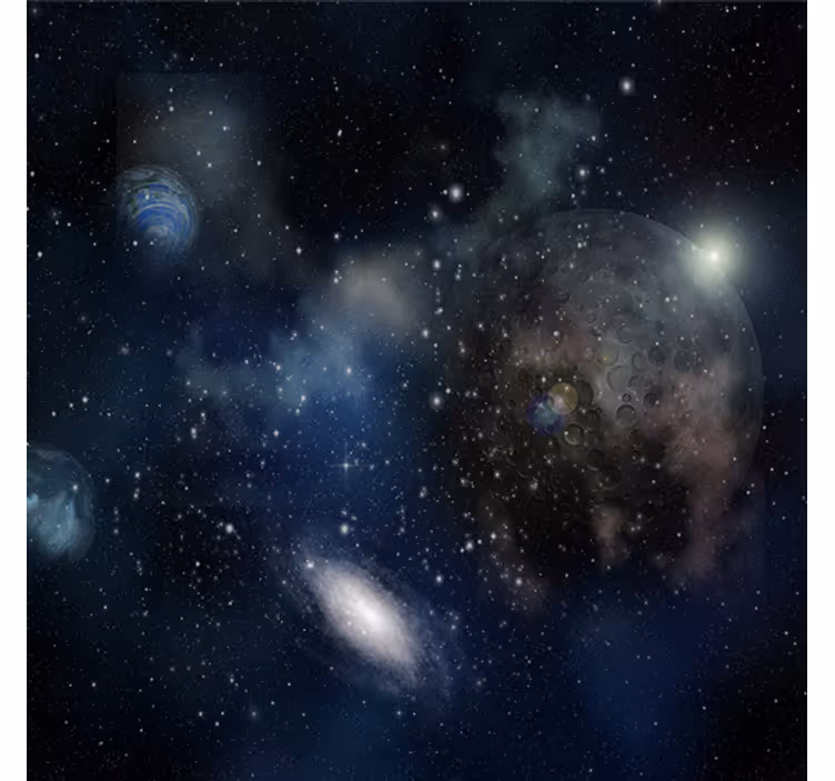 Roller blind office with stunning cosmic scenery - TenStickers