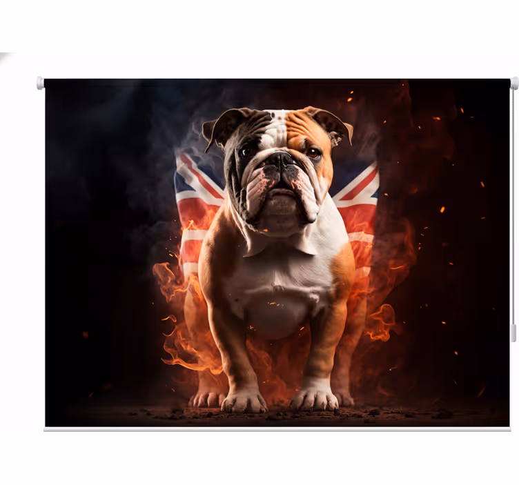 Blind teens british bulldog ablaze - TenStickers