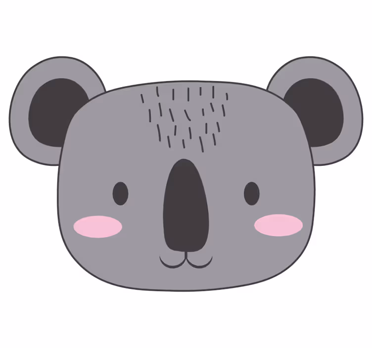 Fun blind koala face vinyl blind - TenStickers