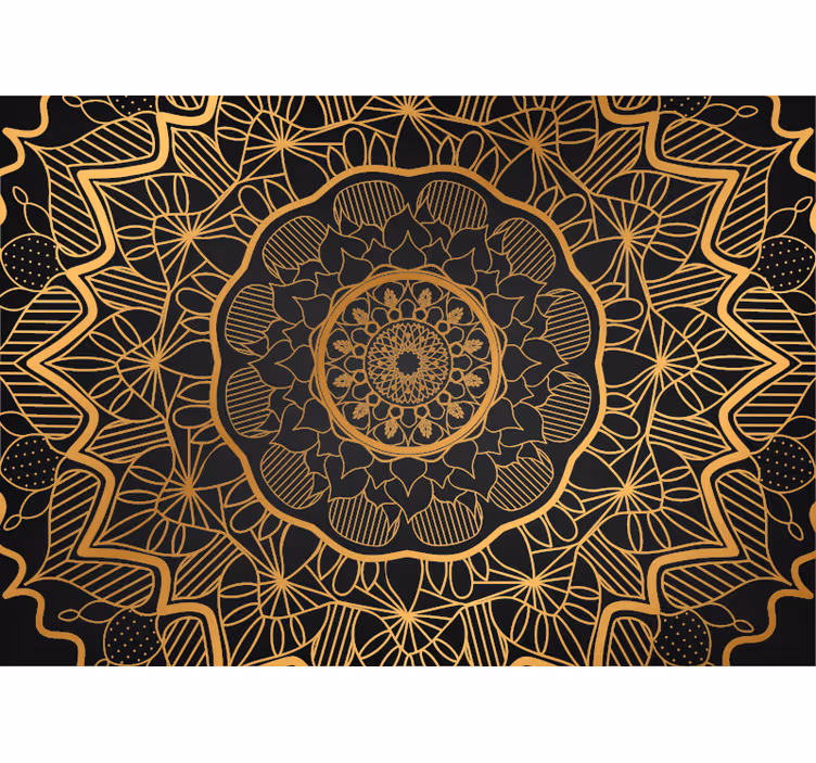 Zen blind golden glare wallpaper - TenStickers