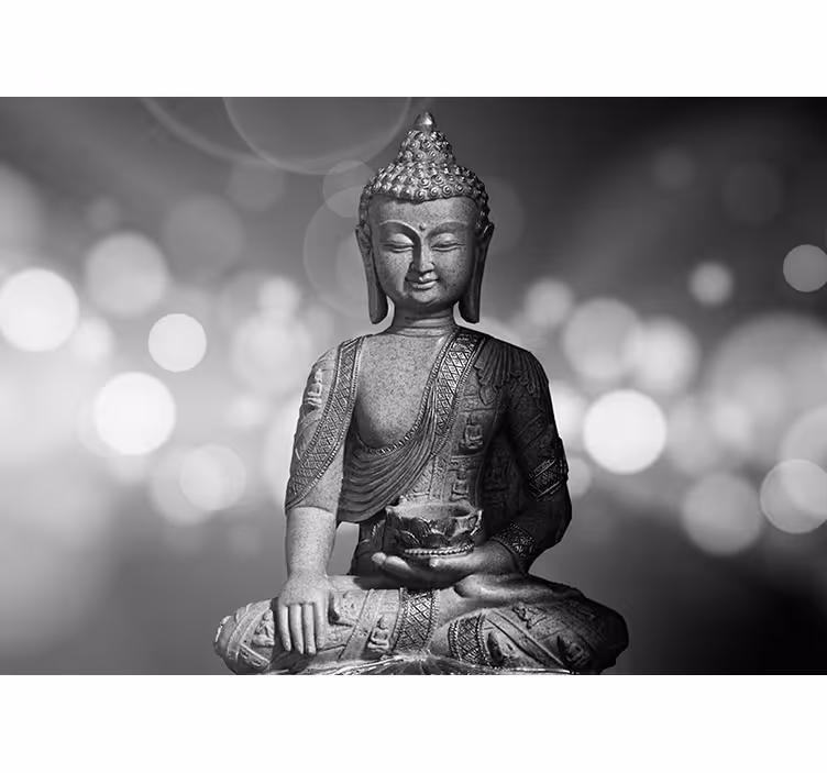 Zen blind serene buddha artwork - TenStickers