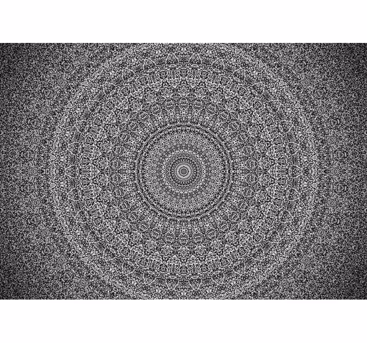 Zen blind greyscale mandala design - TenStickers