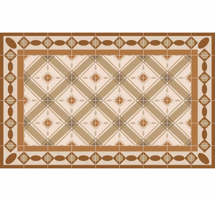 Brown blind with portuguese tile design - TenStickers