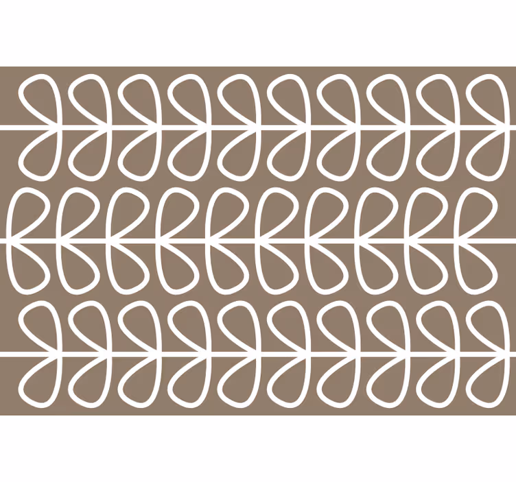 Brown blind with beige leaf pattern - TenStickers