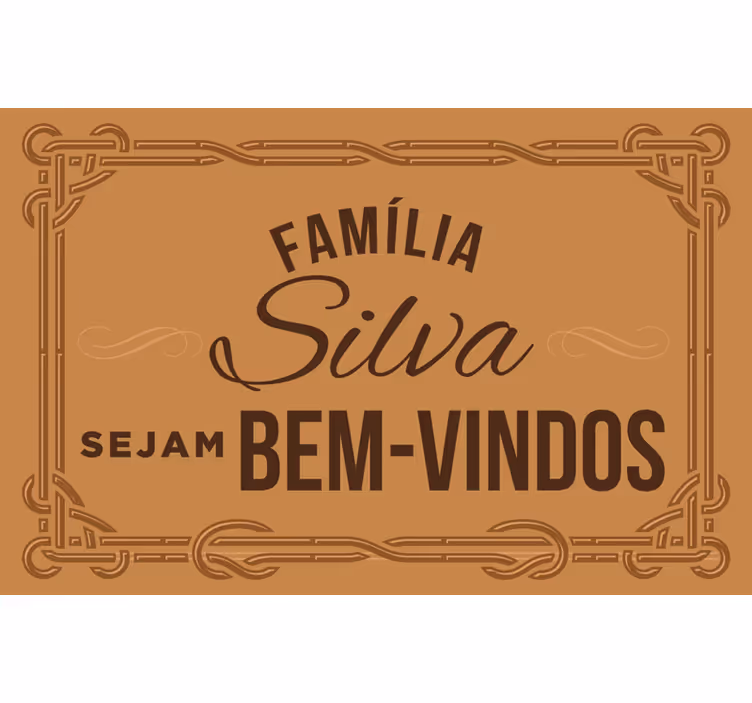 Brown blind family welcome sign - TenStickers