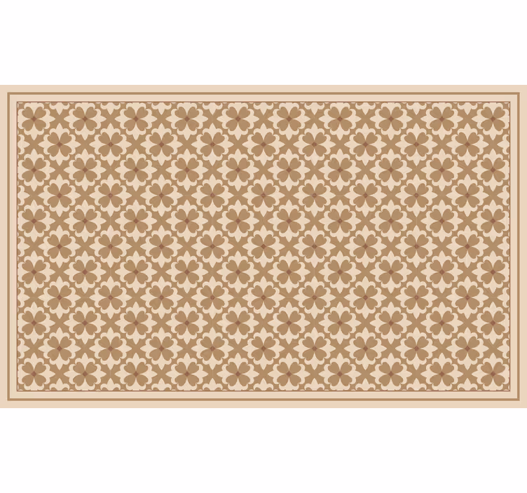 Brown blind with vintage beige squared pattern - TenStickers