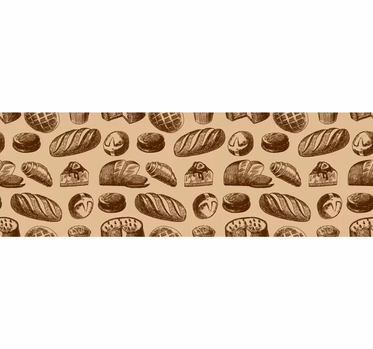 Brown blind in bakery style design - TenStickers