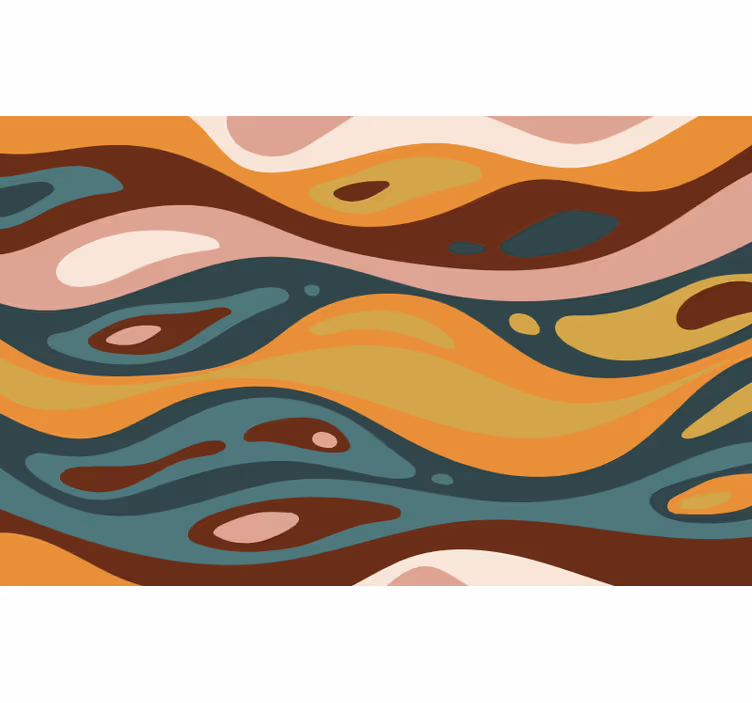 Brown blind with 70s pop vibe - TenStickers