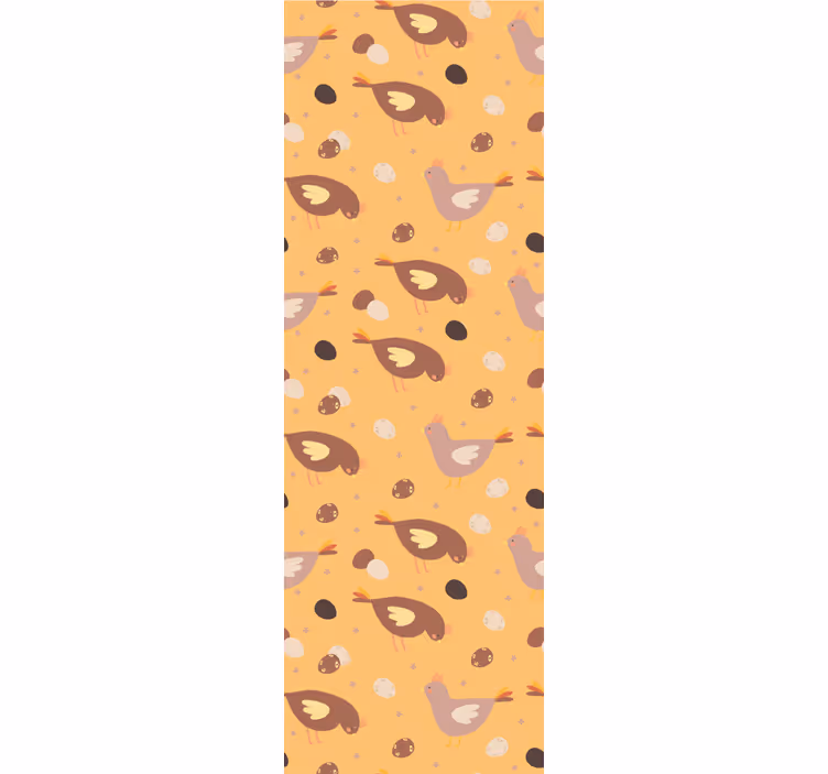 Orange blind with cute chick pattern - TenStickers