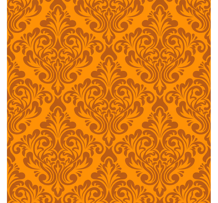 Orange blind in vintage damask design - TenStickers
