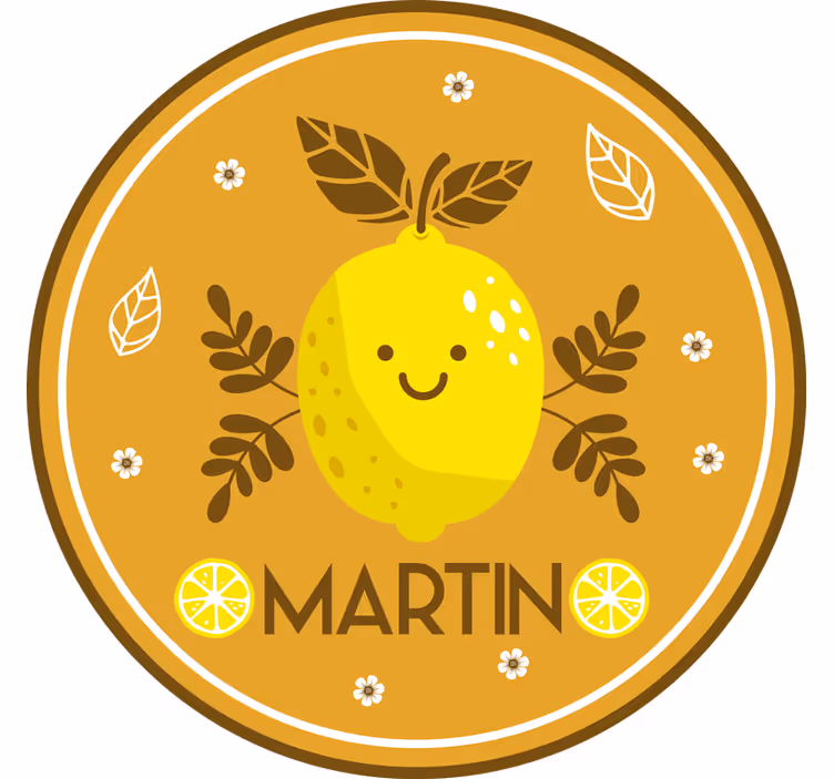 Orange blind smiling lemons customized - TenStickers