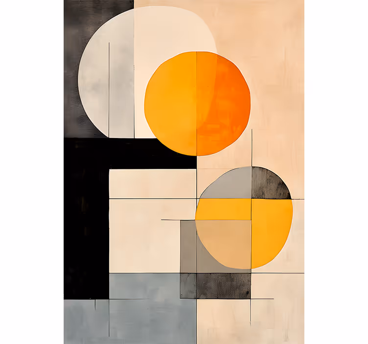 Orange blind with geometric patterns - TenStickers