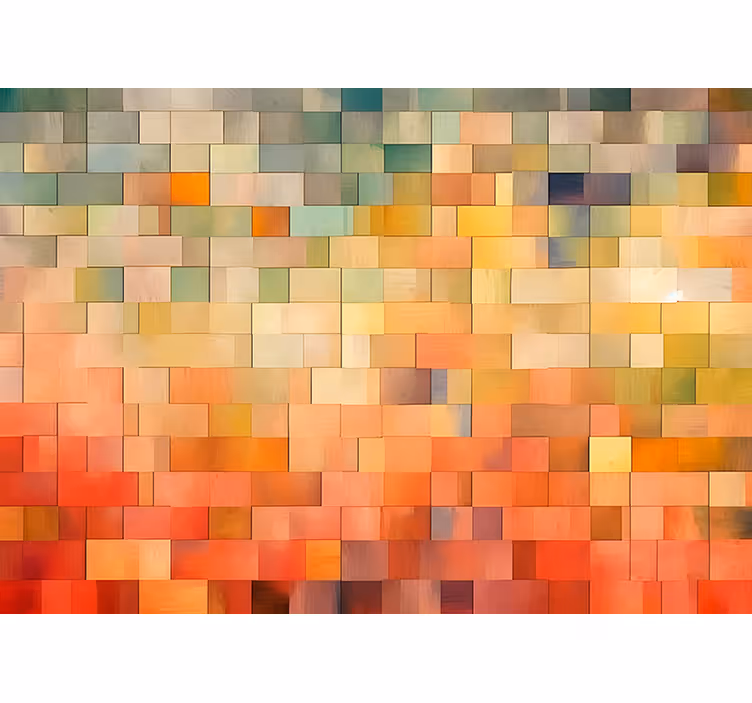 Orange blind color blocks - TenStickers