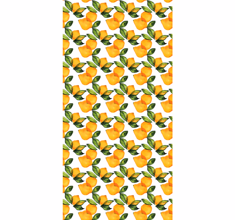 Orange blind lemon mediterranean design - TenStickers