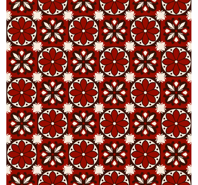 Red blind vintage tile design - TenStickers