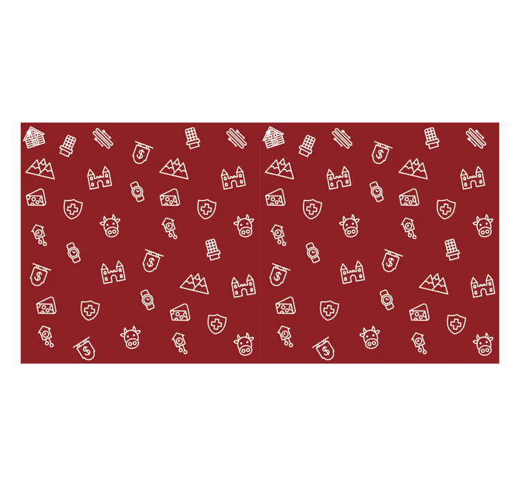 Red blind with swiss symbols - TenStickers