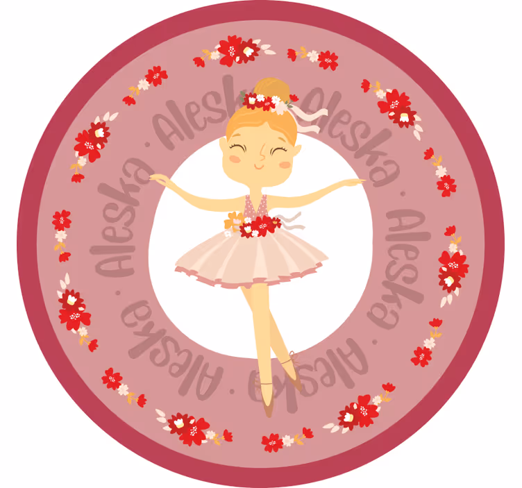 Red blind funny ballerina princess - TenStickers