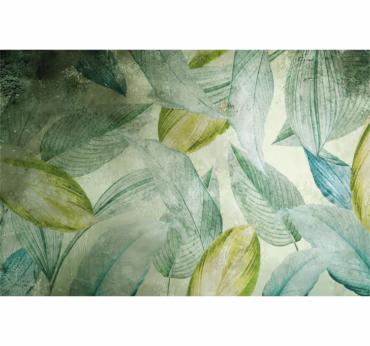 Outdoor blind in tropical green leaf pattern - TenStickers