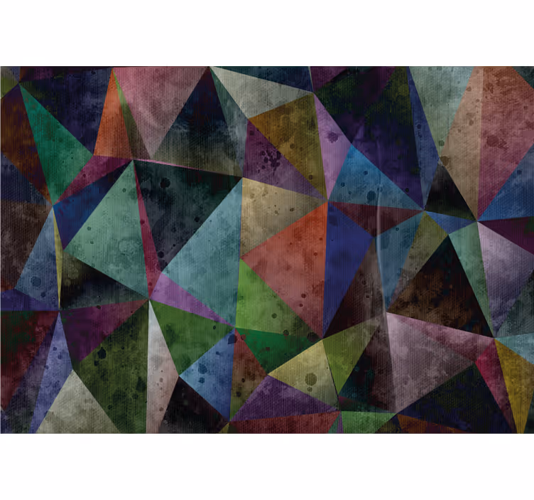 Outdoor blind with picasso-inspired color depth pattern - TenStickers