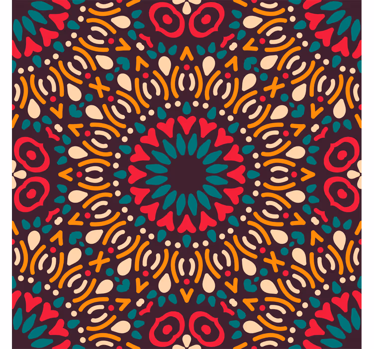 Outdoor blind in vibrant mandala design - TenStickers