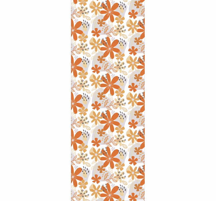 Floral orange texture outdoor blind - TenStickers