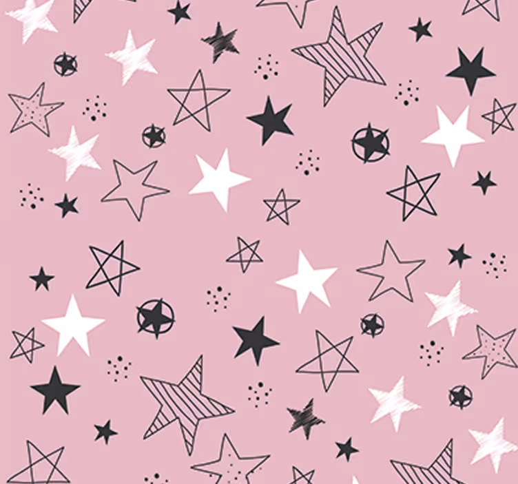 Blind teens wallpaper pink stars - TenStickers