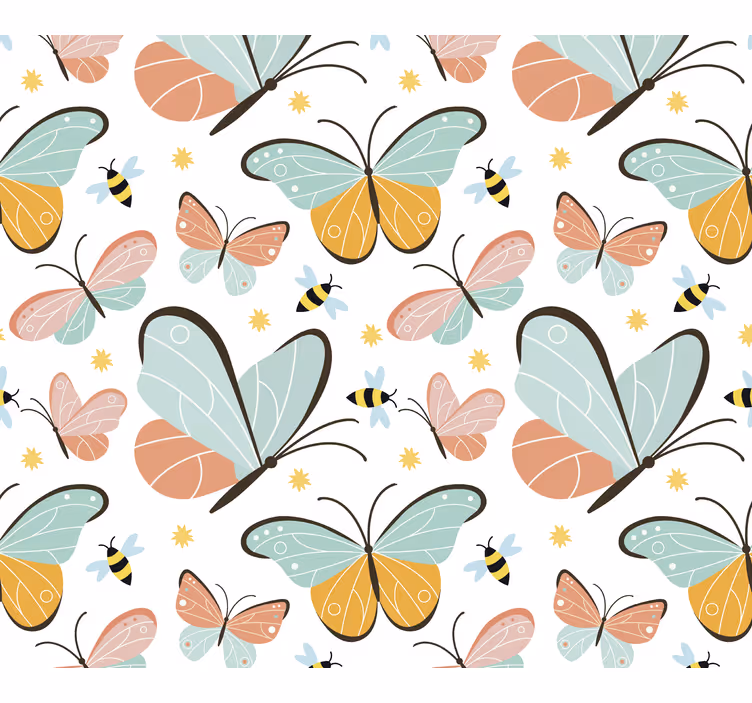 Blind teens fluttering with butterflies and bees - TenStickers