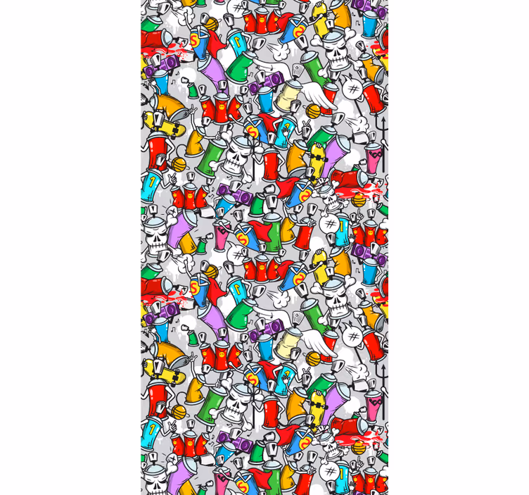 Blind teens colourful active spray cans - TenStickers