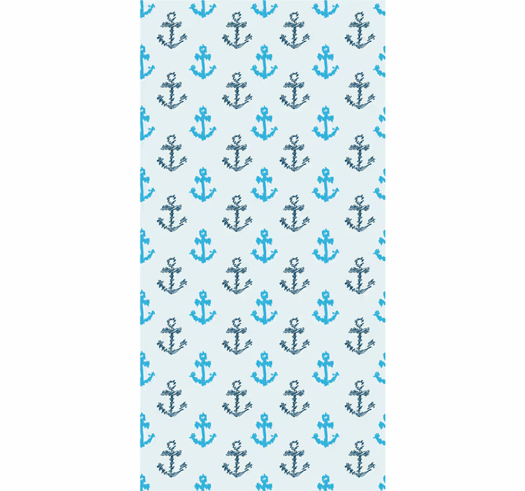 Blind teens distorted blue anchors pattern - TenStickers