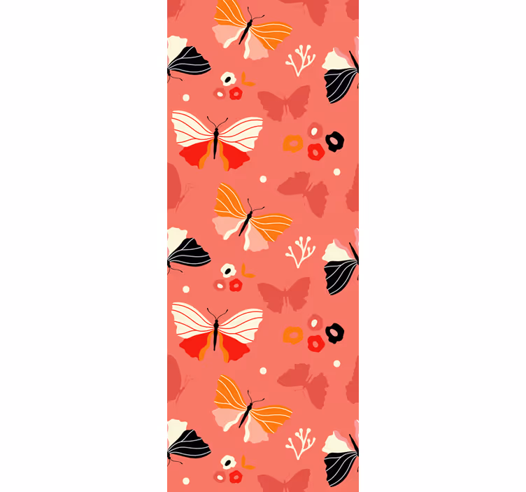 Blind teens beautiful pink butterfly pattern - TenStickers