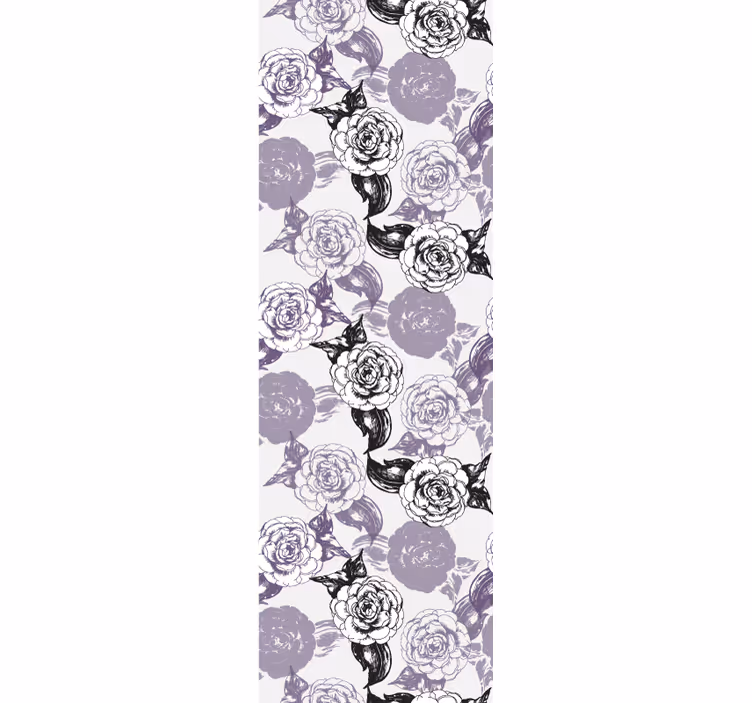 Blind teens purple and black flower design - TenStickers