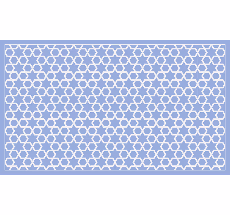 Bathroom blind in light blue vintage arabic pattern - TenStickers
