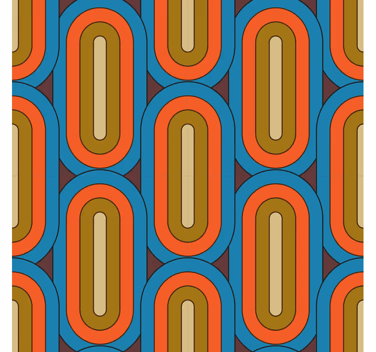 Classic blind retro rounded blue - TenStickers
