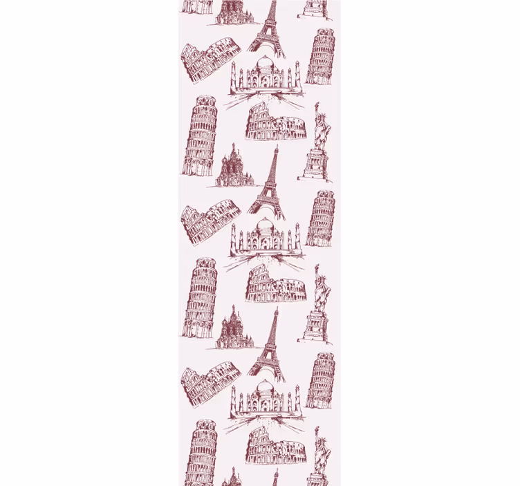 Classic blind most famous monuments design - TenStickers