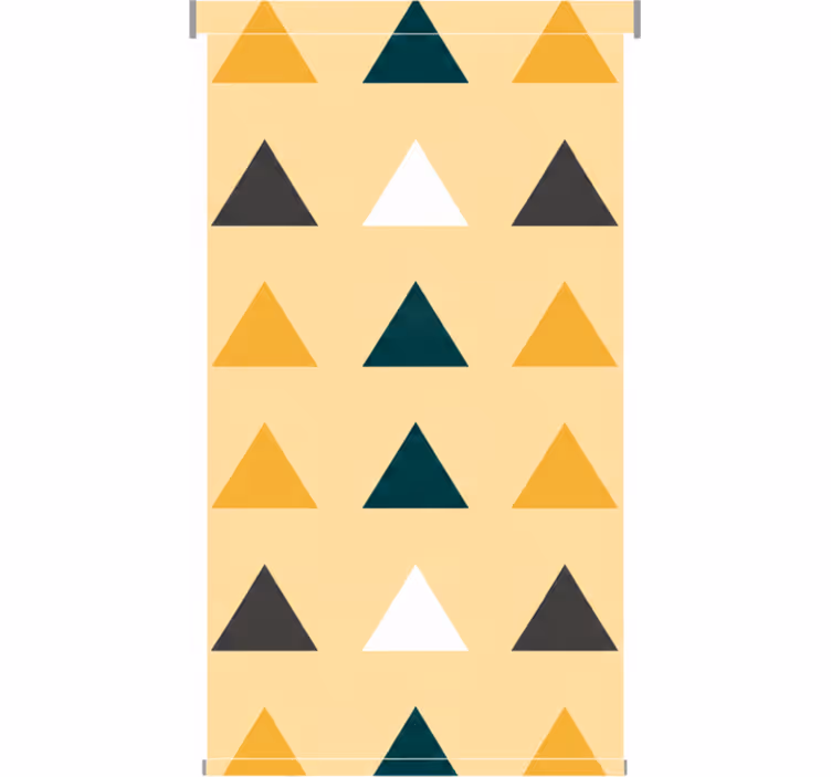Hallway blind in colored triangle geometric design - TenStickers