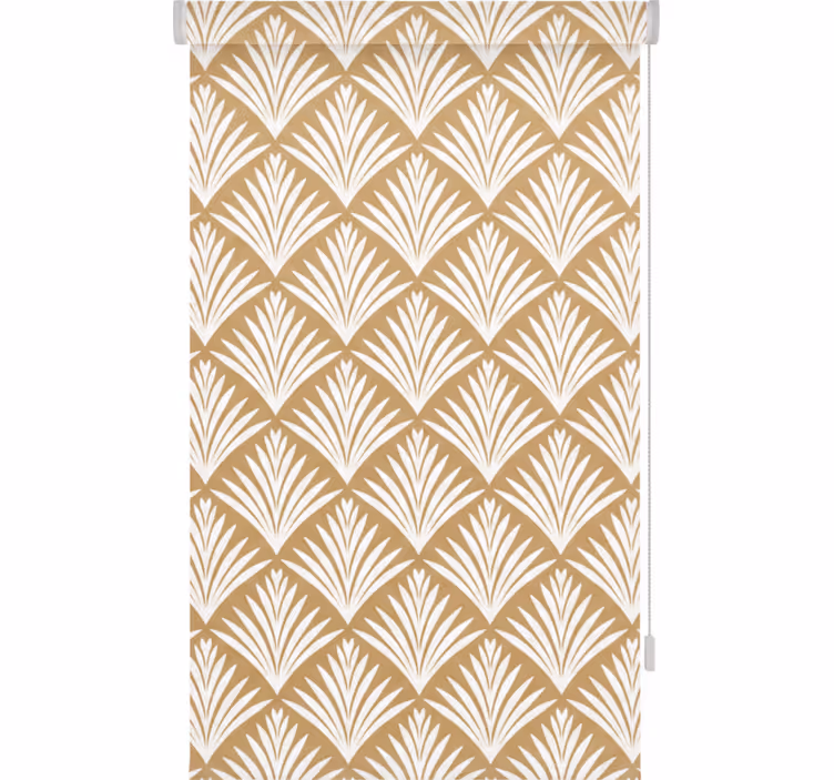 Hallway blind with gold leaves in art decor style - TenStickers