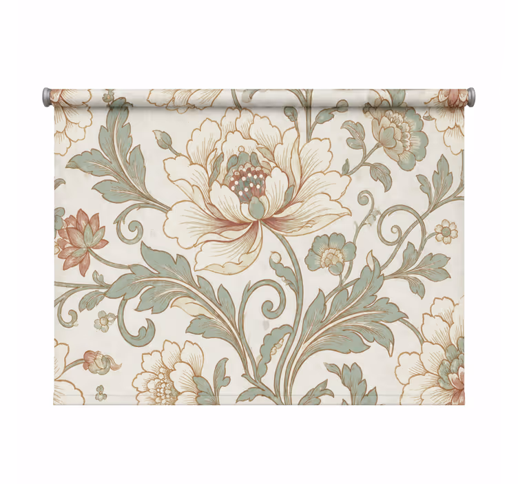 Bathroom blind with floral design - TenStickers