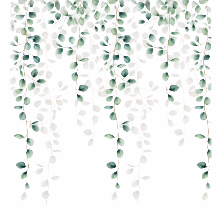Blind green hanging leaves - TenStickers