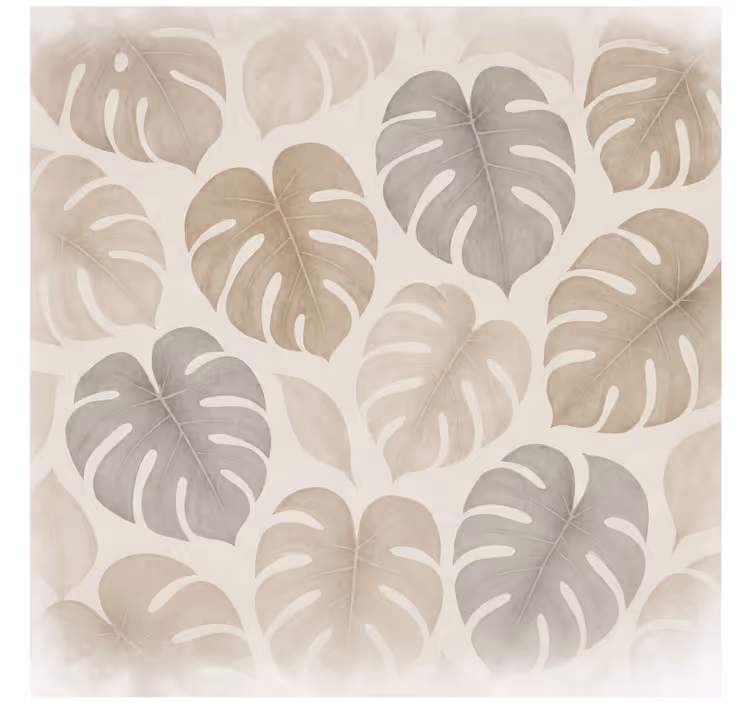 Brown blind tropical forest leaves design - TenStickers