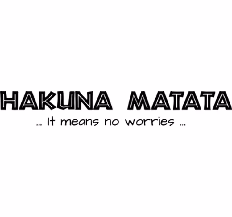 Blind films children's decorative vinyl hakuna matata uk - TenStickers