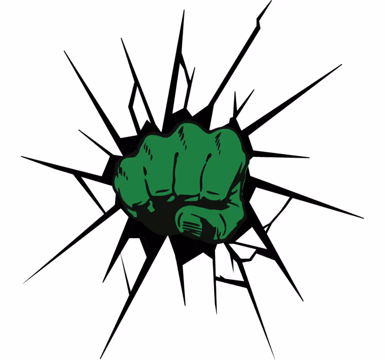 Blind superhero illusion hulk - TenStickers