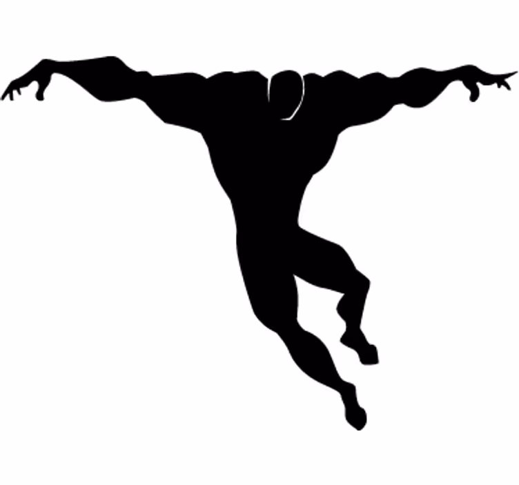 Blind superhero jumping vinyl wall art - TenStickers
