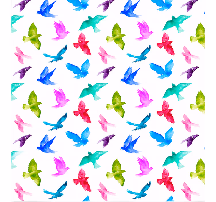 Living room blind width 50 colorful birds pattern - TenStickers