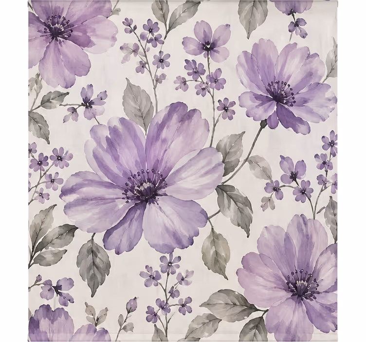 Blind purple beautiful blooms - TenStickers